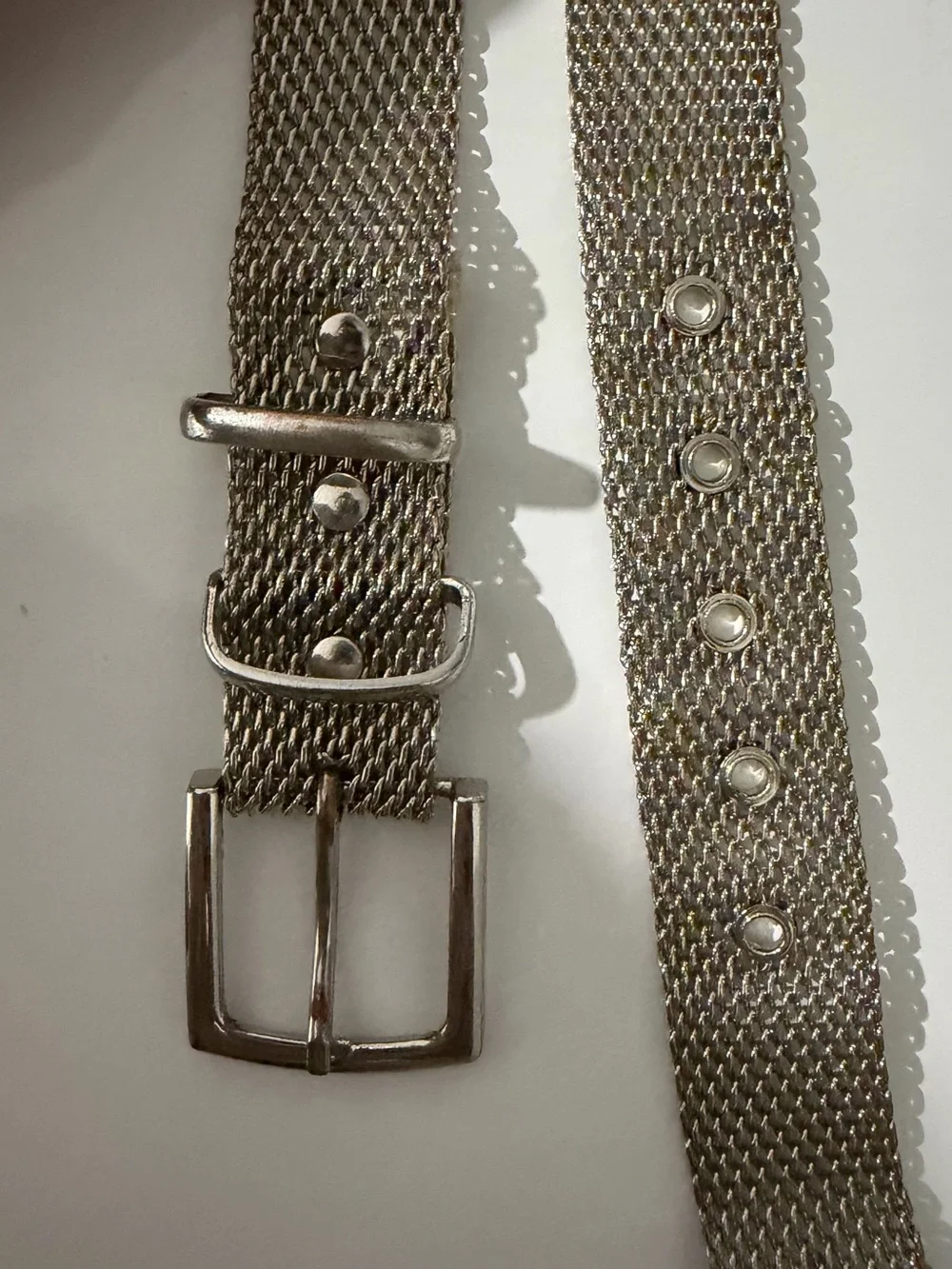 Women’s Mesh Metal Belt in Silver